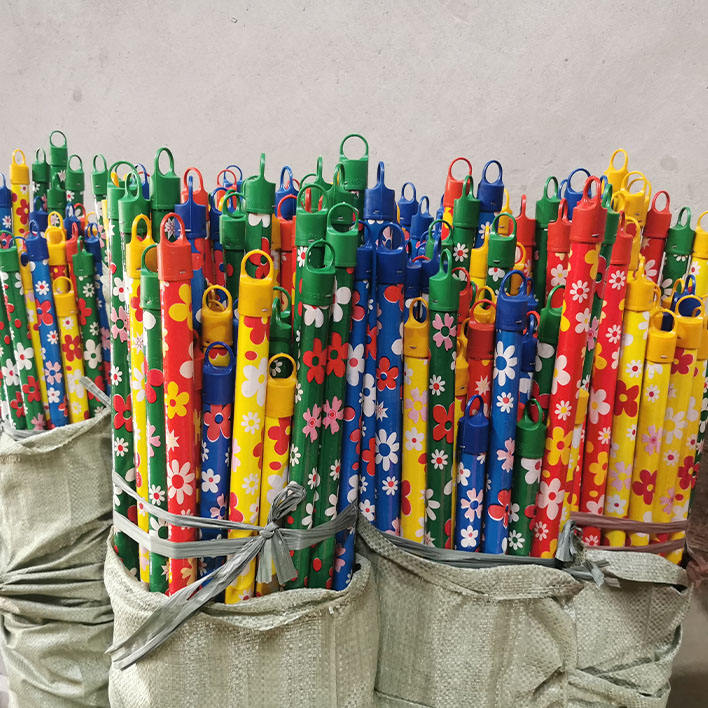 Hot Sale Eucalyptus Wood China Broom Stick Plastic Wire Long for Vanished Mop Handle House Cleaning Tools Manufacturer