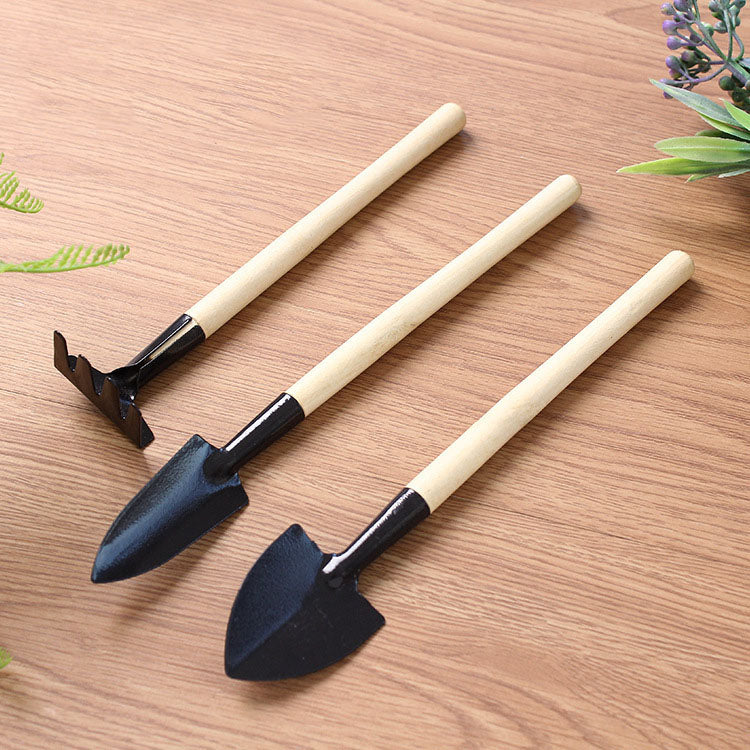 Garden Set Rake Tip shovel large size garden tools three-piece mini succulent pine flower spade