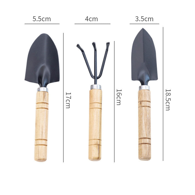 Garden Set Rake Tip shovel large size garden tools three-piece mini succulent pine flower spade